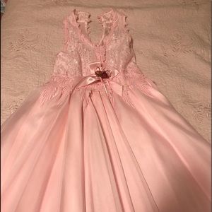 A pink girl’s party dress
